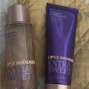 PINK Victoria’s Secret Love Shimmer Extra Sweet Mist and Lotion Set